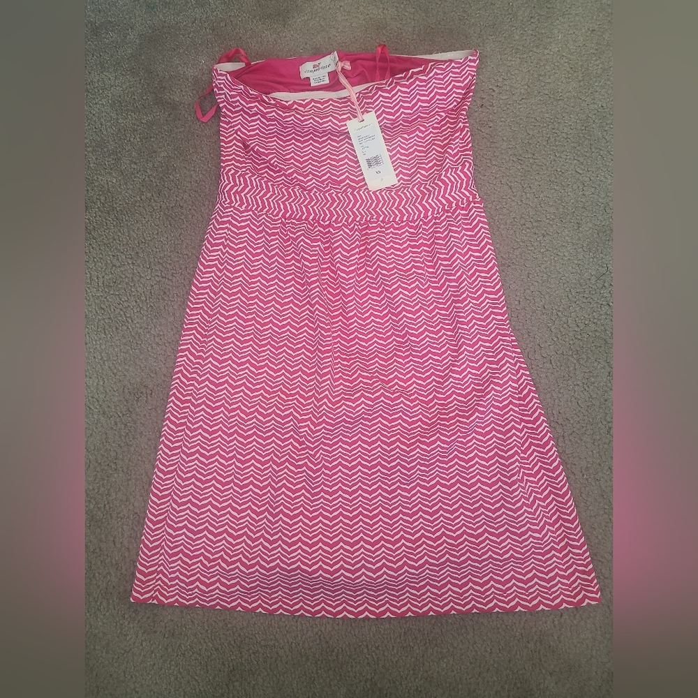 Vineyard Vines Pink Zigzag Dress